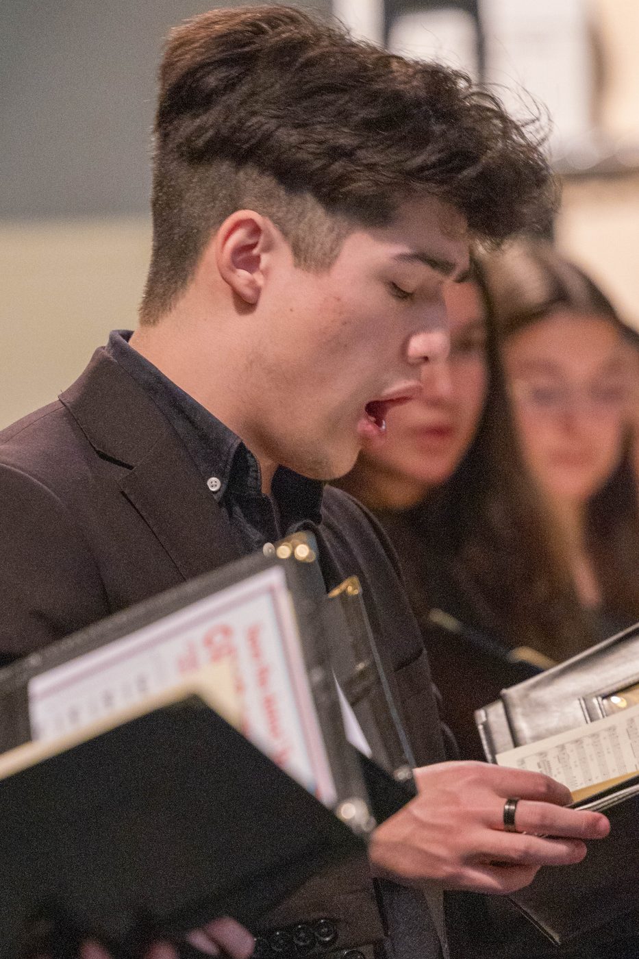 Singing in rehearsal